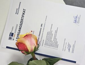Zertifikat mit Rose